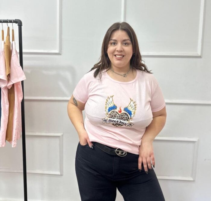 Remera Rock rosa